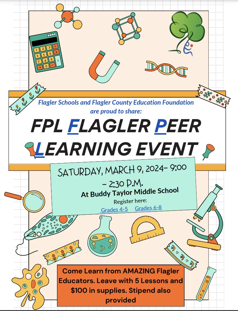 Check it out <a href="/FlaglerSchools/">FlaglerSchools</a> Gr. 4-8 teachers. There are still spots open. <a href="/FlaglerEdFound/">@FlaglerEdFound</a>