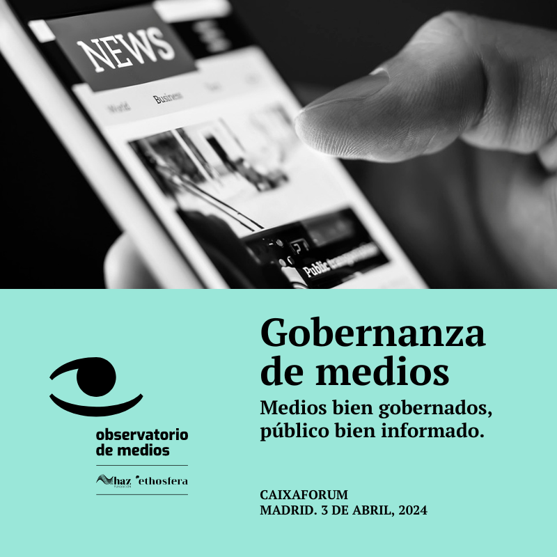 El Observatorio de Medios de Ethosfera y <a href="/FundacionHaz/">Fundación Haz</a> lanzan la #JornadaGobernanzadeMedios  

Abordaremos temas críticos en torno a la gobernanza de los medios. ​​¡Pronto proporcionaremos más detalles sobre cada mesa redonda!

observatoriodemedios.org/eventos/