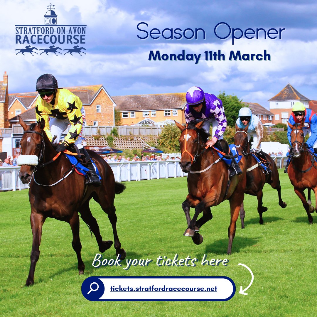 Just 2 weeks to go ..................................
You can purchase your tickets on line stratfordracecoure.net
#StratfordRacecourse #Raceday #Seasonopener
