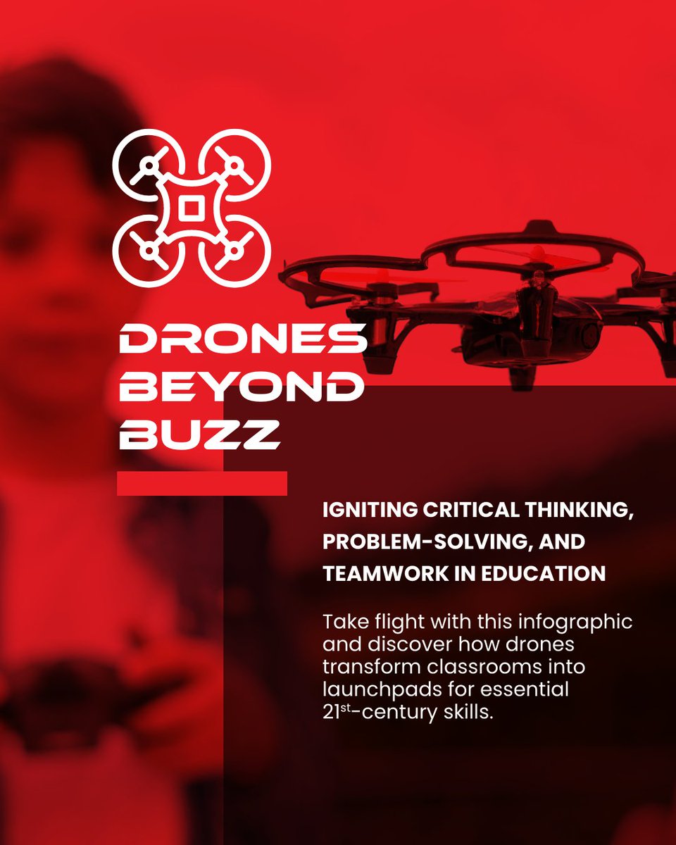 rocketdrones's tweet image. Buzz off, boredom! Drones take education sky-high! Infographic inside: unlock critical thinking, teamwork &amp;amp; problem-solving in the classroom. 
#DroneRevolution #FutureLearn #DroneEducation #ClassroomRevolution #EdTechInnovation #STEMlearning #FutureReadySkills #CriticalThinking