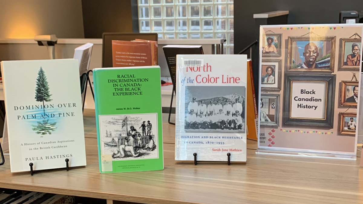 For the final week of Black History Month, we will be focusing on Black History from a Canadian perspective. Learn about the rich history of Black people in Canada by borrowing one or more items from this week's display in the Commons!

#HuronLibrary #BlackHistoryMonth