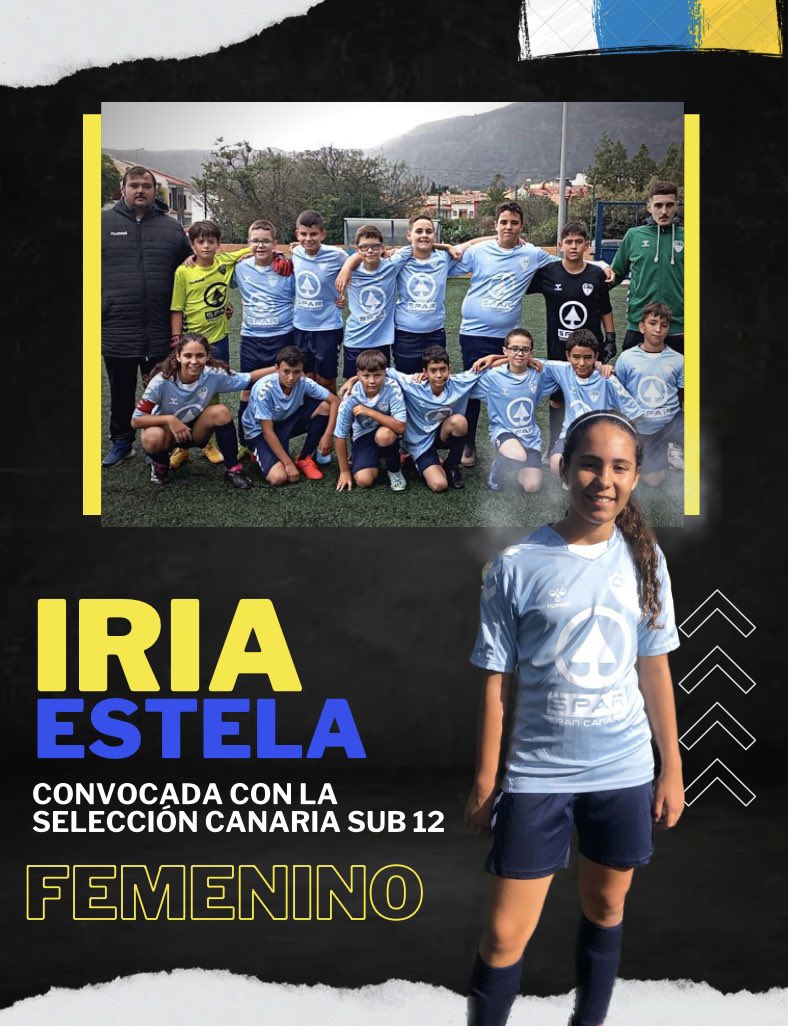 Nos enorgullece anunciar que Iria Estela, jugadora de nuestro Alevín, ha sido convocada al entrenamiento con la selección Canaria Sub-12 para el día miércoles 28 de Febrero a las 15:45h que se celebrará en el mundial 82, Jinamar. ¡MUCHAS FELICIDADES IRIA! 🤩