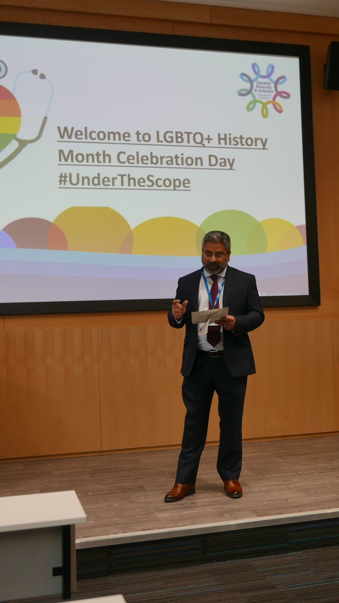 It was great to see so many coming to celebrate #LGBTQHistoryMonth today at @LancsHospitals.

With this year's reflection dedicated to celebrating Medicine - #UnderTheScope it was so important to hear from members of the community and allies in the Health Profession.

#LGBTQIA