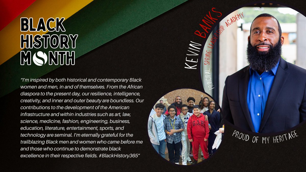 Spring ISD (@springisd) on Twitter photo In the last week of February, let's remember that celebrating #BlackHistoryMonth should be ongoing! Principal <a href="/KevJBanks/">Kevin Banks, Ed. D.</a> of <a href="/SpringLeadAcad/">Spring Leadership Academy</a> expresses gratitude for the trailblazing Black men & women who paved the way, along with those who continue to excel in their fields.β€οΈππ In the last week of February, let's remember that celebrating #BlackHistoryMonth should be ongoing! Principal <a href="/KevJBanks/">Kevin Banks, Ed. D.</a> of <a href="/SpringLeadAcad/">Spring Leadership Academy</a> expresses gratitude for the trailblazing Black men & women who paved the way, along with those who continue to excel in their fields.β€οΈππ