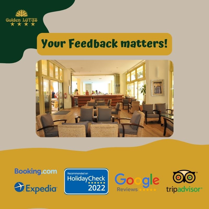 Have you recently stayed with us? Share your feedback on popular review platforms and help us continue to provide exceptional service at Golden Lotus Hotel. Your opinion makes a difference!

#goldenlotushotel #goldenlotuskemer #GoldenLotusHotel #kemer #visitkemer