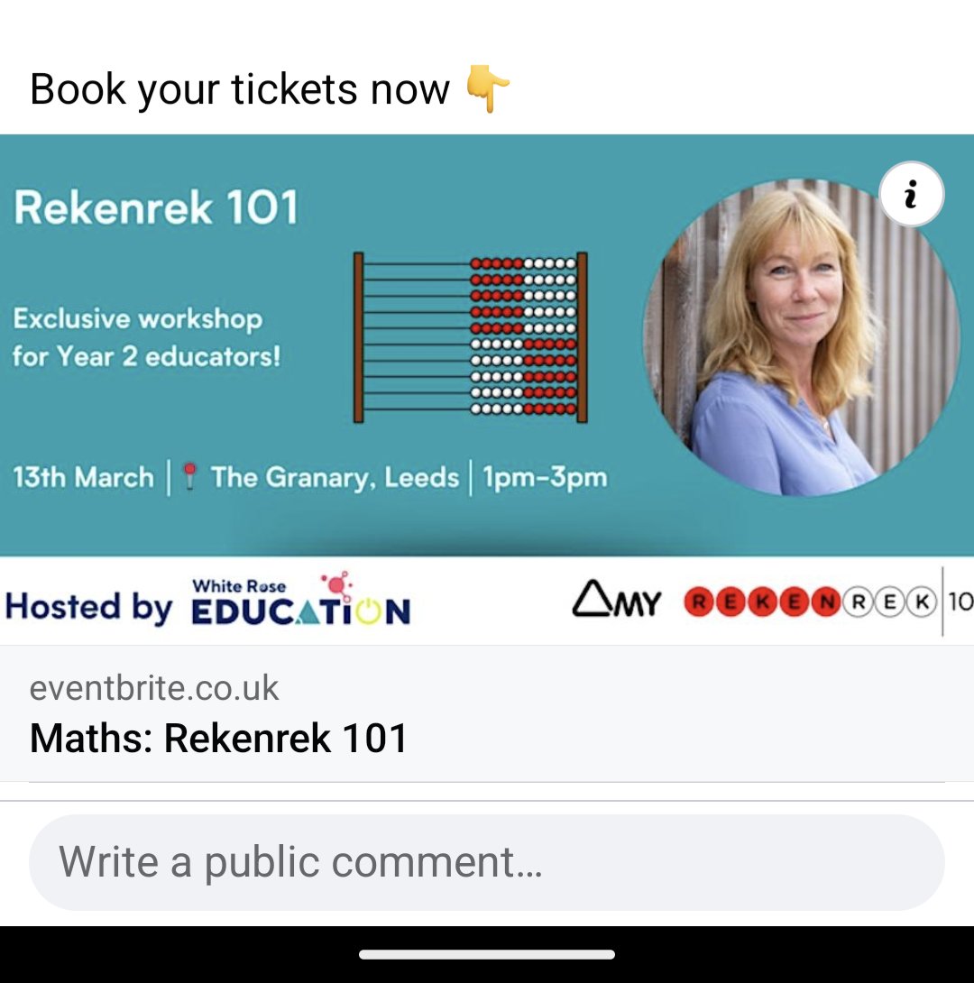 Year 2 teachers... Limited spots available. Cannot wait to share how you can get the most out of the rekenrek! 
A few spots still available!
#maths 
#primarymaths
#mathematics
#numbersense
#rekenrek
#ks1maths
#teacher
#ncetm
#mathsmastery
#education
#wrm
#mathseveryonecan