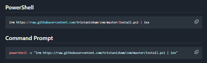 atalocke's tweet photo. Shoutout to @nithinkjoy_tech for adding a Windows install script to ZVM. No more manual installation. https://t.co/w53aDHSQay