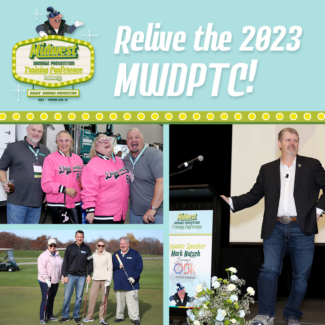 IN811's tweet image. 🥳 Don&apos;t forget to mark your calendar for the 2024 MWDPTC - November 12-14. For now, head to our &apos;23 Archive Page for session presentations, links to our photo album and Short Film, event program, sponsor list and more. midwest811conference.com/2023-mwdptc #MWDPTC #Indiana811