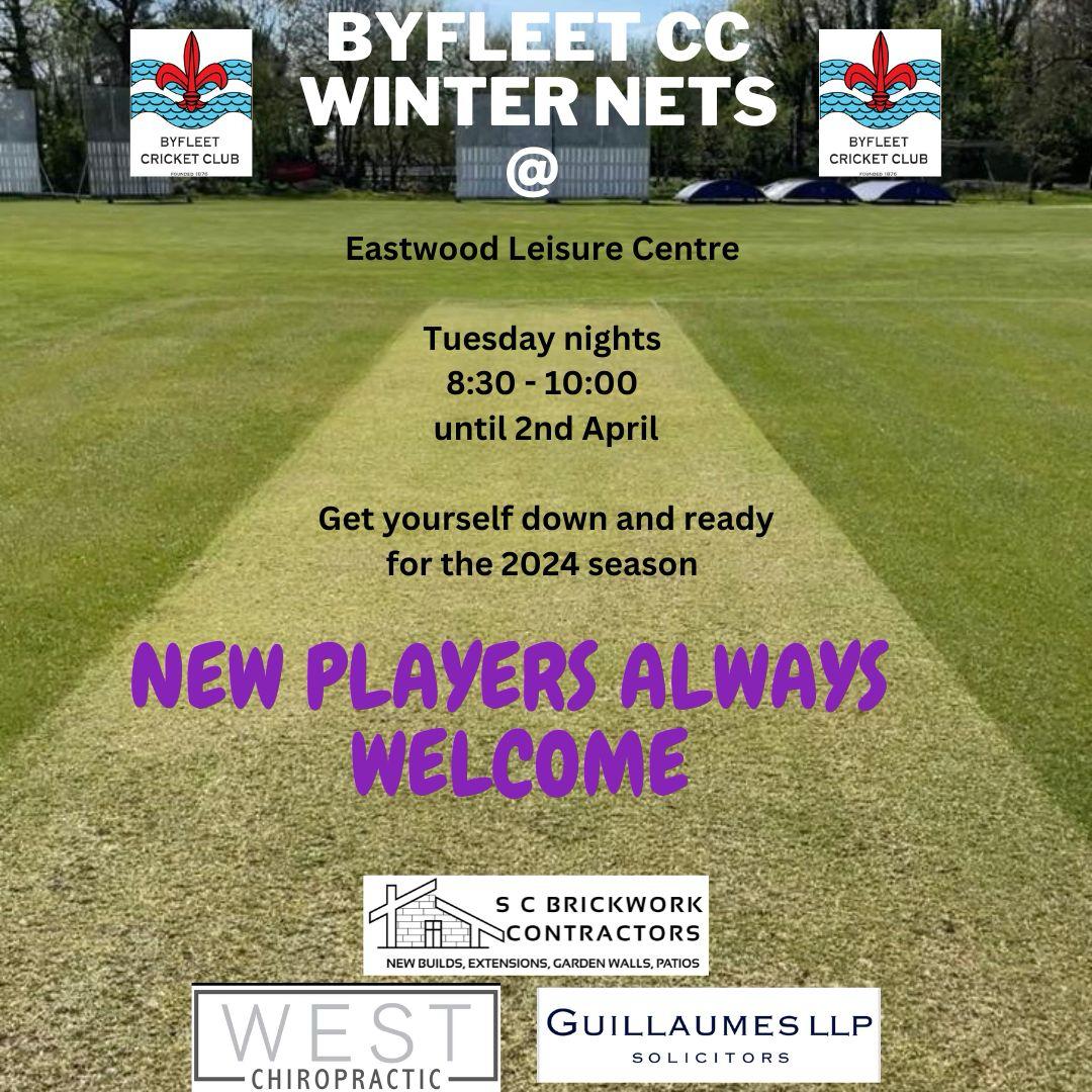 ByfleetCC's tweet photo. Winter nets at Eastwood Leisure Centre in Sheerwater every Tues until 2nd April, come down &amp; get ready for the new season.

New players welcome contact byfleetcc@yahoo.co.uk for full membership details

#byfleet https://t.co/tVh3xF2j5x