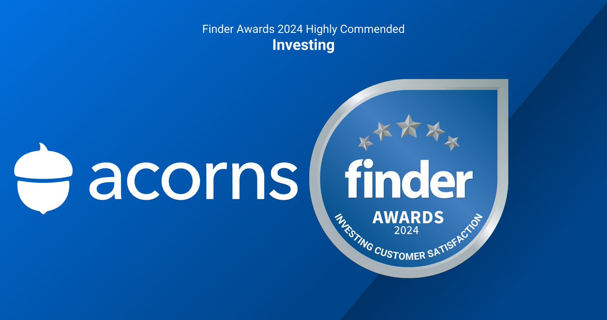 .<a href="/Acorns/">Acorns</a> Congrats for being highly commended in the Investing category in Finder’s 2024 Customer Satisfaction Awards! 👏
#FinderCustomerSatisfactionAwards2024 finder.com/investments/fi…