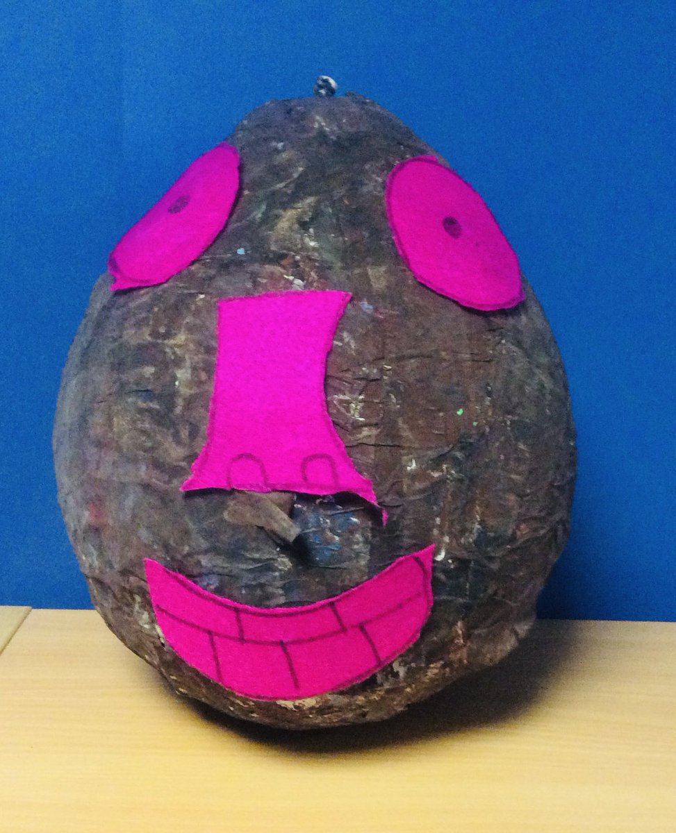 Wonderfully unique #papermache heads, created by our #artsandcrafts club