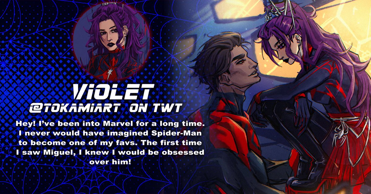 🕸️CONTRIBUTOR SPOTLIGHT🕸️ We've opened up our next file, belonging to Agent @tokamiart ! A longtime Marvel fan, she too has fallen down the Miguel pipeline. Her gorgeous expressions and composition make each of her Miguels absolutely perfect!