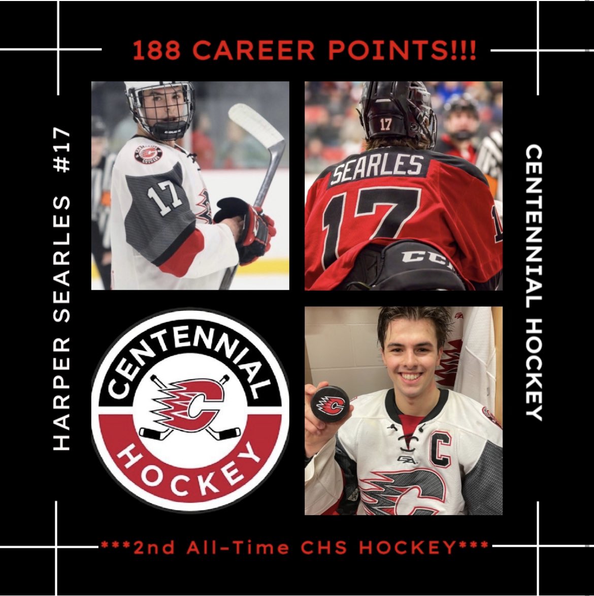 During Saturday’s section win vs Roger’s Harper Searles became Centennial High School’s 2nd All-Time Leading Scorer with 188 Career Points!! 
***Congratulations Harper!!!***