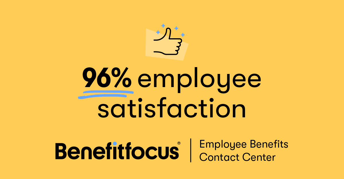 BFAwalker's tweet photo. "THE" Employee Benefits Contact Center - supported by enhanced AI chatbot technology - received a 96% employee satisfaction score in the 2023 open enrollment period! Learn more about how Benefitfocus can help you extend support and increase efficiency: https://t.co/2IqBINMDPh https://t.co/Sf0nGlwq8Z