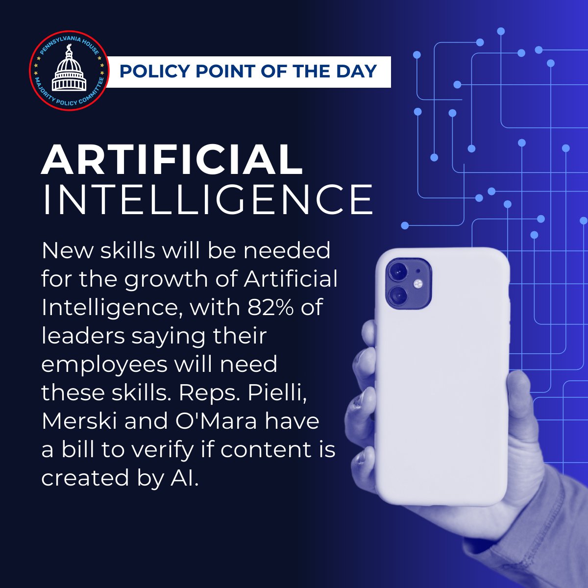 PADemPolicy's tweet photo. TOPIC: Artificial Intelligence // DAILY DEM POLICY POINT https://t.co/QafWf7qpFH