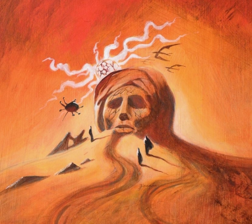 HumanoidHistory's tweet photo. Jack Gaughan cover art for "Dune Messiah" by Frank Herbert, 1969. https://t.co/JKHAHAEa4R