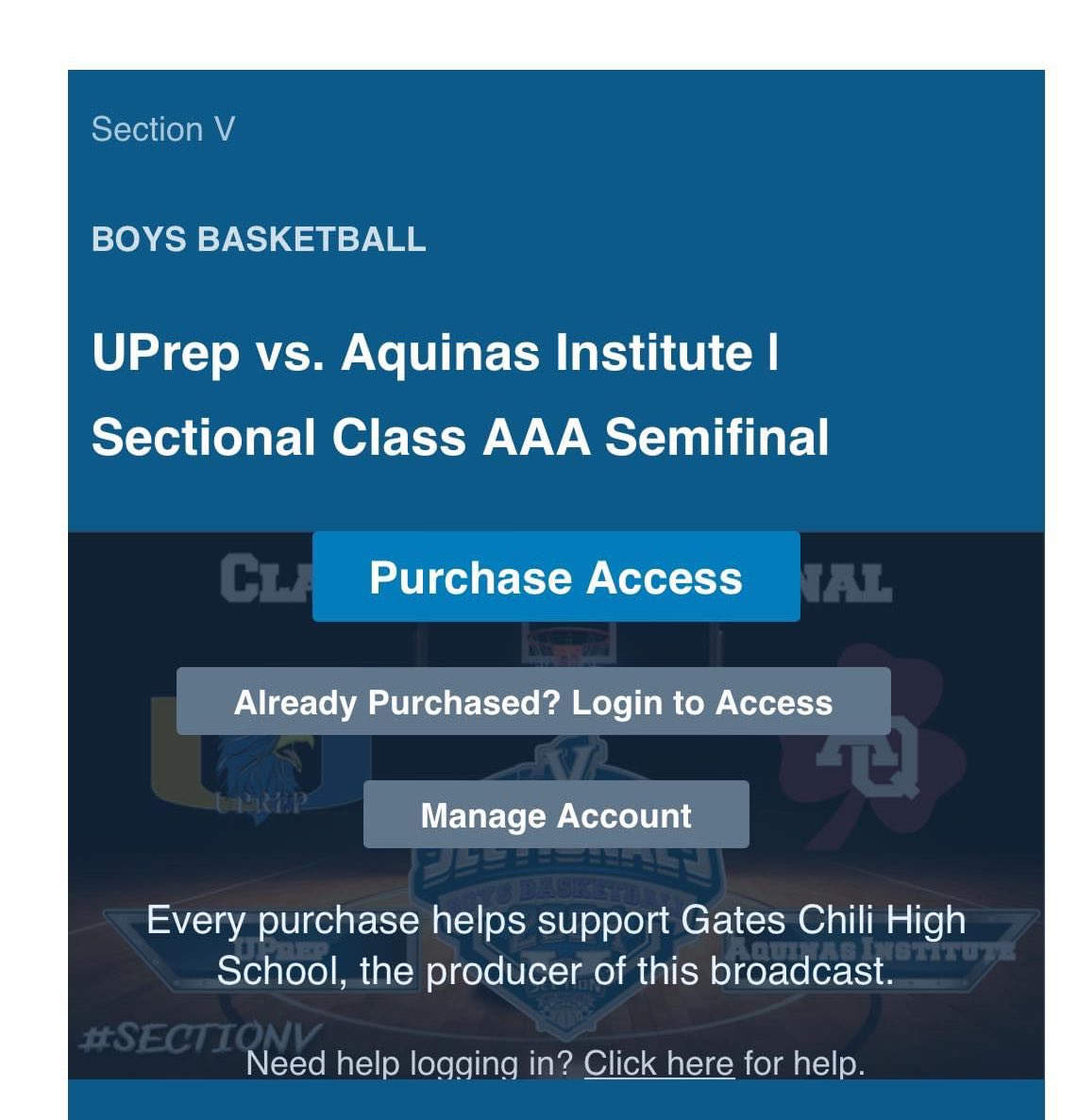 Don’t miss the game tonight! If you can’t attend, you can purchase a ticket and watch LIVE from HOME. It’s $7.99! 🍿🏀🍀 sectionv.org/sports/2022/10…