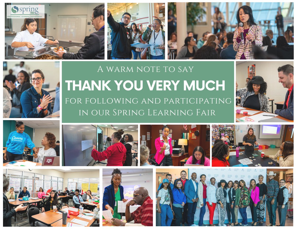Thank you for taking the time to attend our 2024 Spring Learning Fair @SpringISD! Your presence at the event helped make it a huge success, and we're grateful to play a part in your educational development! #WeAreSpring #Unstoppable