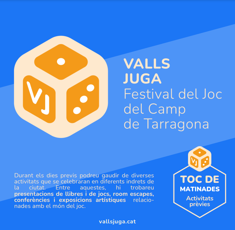 VallsJuga's tweet photo. Queden només dues setmanes per la Inauguració del Festival #VallsJuga i és per això que avui us volem mostrar totes aquelles activitats en las que podreu participar de dilluns a divendres, recollides dins del #TocdeMatinades @HotelVader @AliensConserva @HoraLudica https://t.co/ynBOVW38U2