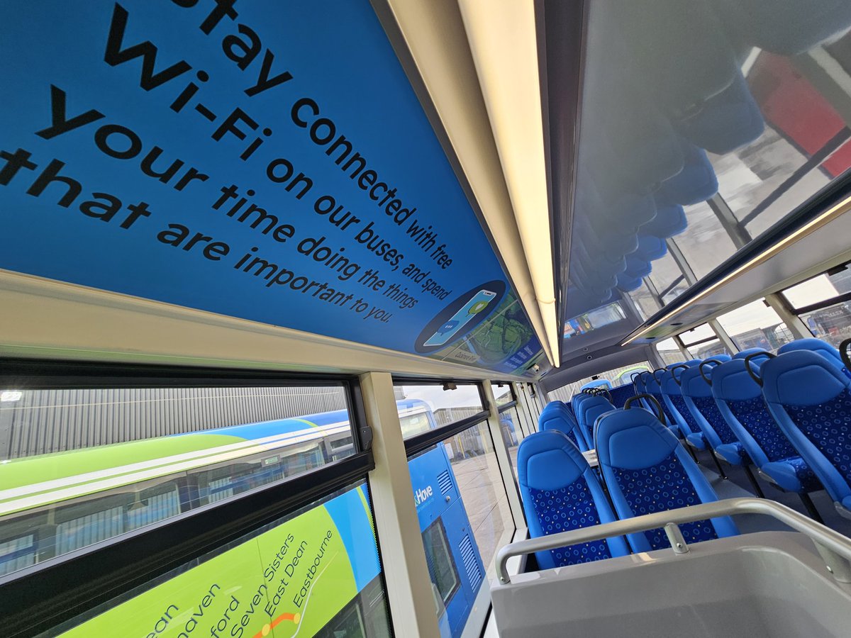 GTaylorNH's tweet photo. The new @BrightonHoveBus #coasterbus fleet signals a huge upgrade in passenger experience. 2 wheelchair bays, space for up to 5 buggies, comfy seats, modern PIS, large windows and still the ever-stunning route #BH12.
Exciting times, something I'm genuinely proud to drive. https://t.co/J09ZKYepSX