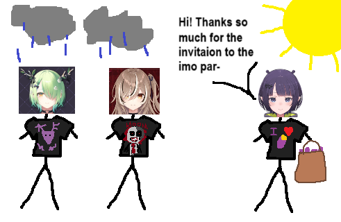 oniigiri_tako's tweet image. I did an art, as you can see I&apos;m really good at it!
#inART #いなーと #FineFaunart #drawMEI