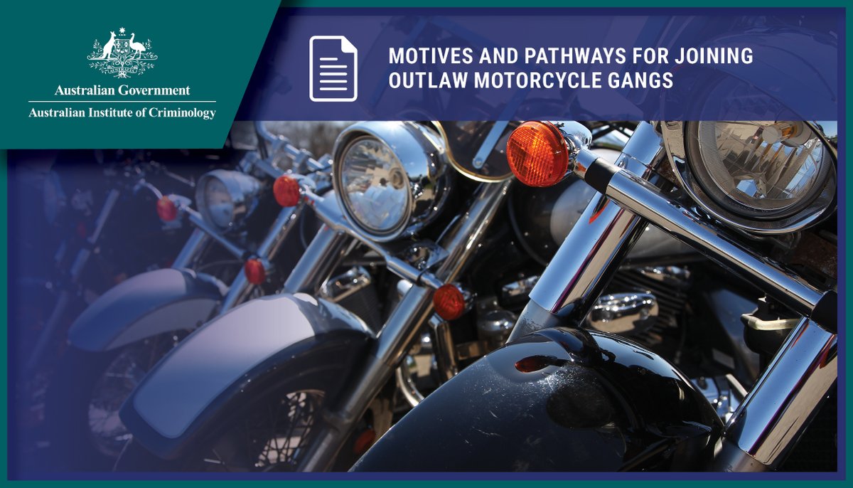 Outlaw motorcycle gangs (OMCGs) are exclusive &amp; careful in selecting their members.

Our new #TrendsAndIssues report highlights the importance of intervening early and reducing the attraction of OMCGs to prevent recruitment.

bit.ly/3SPZQNq

#AICResearch <a href="/QPSmedia/">Queensland Police</a>