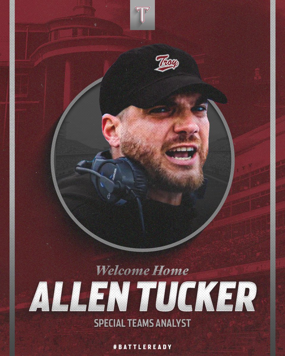 Welcome to the Troy Family, <a href="/_Coach_Tuck/">Allen Tucker</a>!

📰 - gotroy.us/k0h

#BattleReady | #OneTROY ⚔️