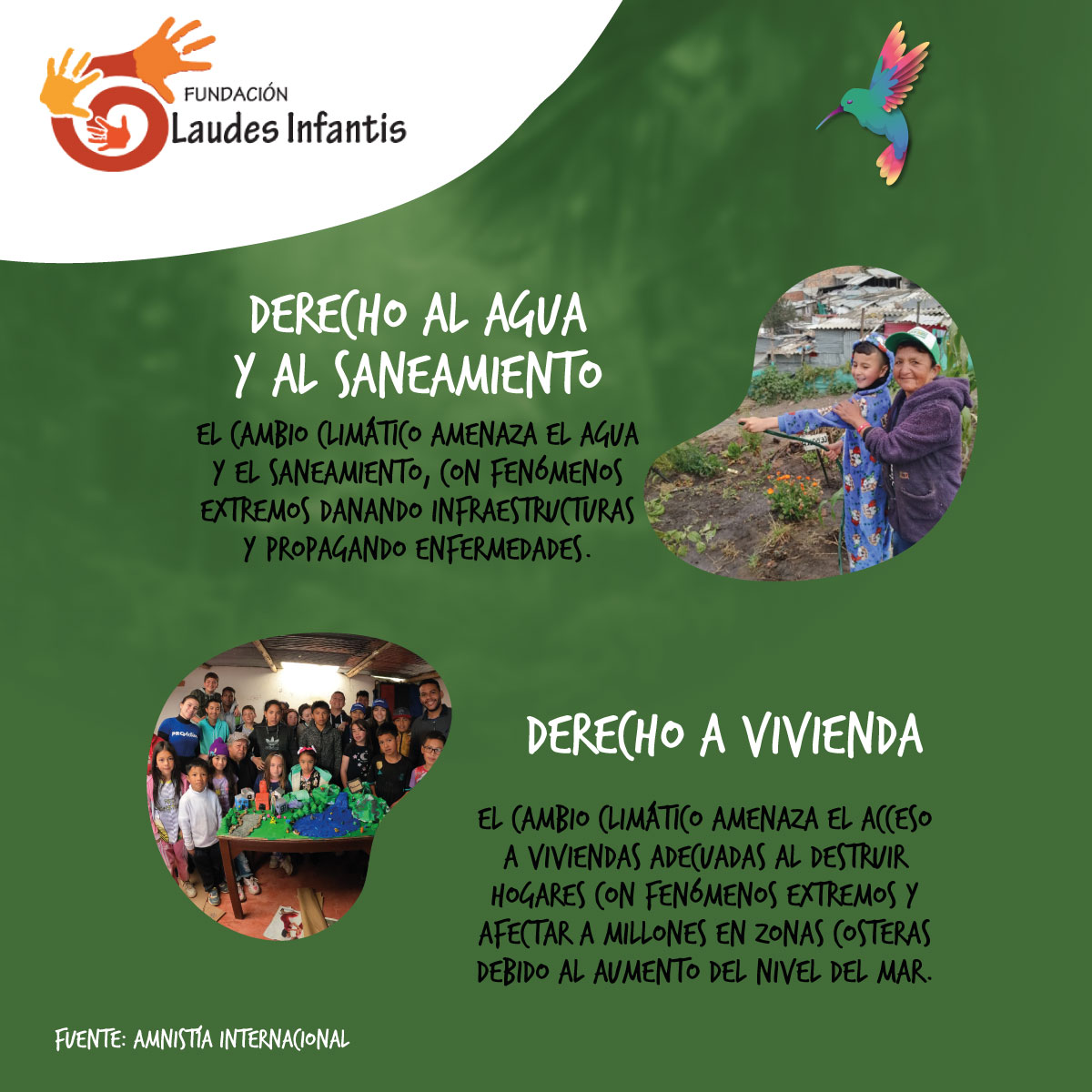 FLaudesInfantis's tweet photo. 💔 El cambio climático amenaza nuestros derechos fundamentales: 

🌍 Derecho a la vida y seguridad. 
💊 Derecho a la salud. 
🏠 Derecho a una vivienda adecuada. 
💧 Derecho al agua potable y saneamiento. 

Es hora de actuar y proteger nuestros derechos🌱 

#DerechosHumanos https://t.co/3VMMRZ1E9Z