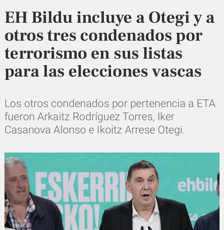 sueciasski's tweet photo. #ULTIMAHORA #BILDU lleva #ETARRAS en sus listas

Javier Olivares del Ministerio del tiempo q trabajó para #ETARRA Roures escribiendo serie contra Rey Juan Carlos, ha sido contratado x #RTVE para hacer #ENA y AFIRMA:

 “Bildu NO ES #ETA,DEBERÍA ser IMITADO” “#Sanchez es el mejor” https://t.co/pGJrE5LWXL
