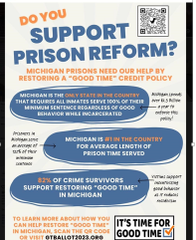 Do you support #secondlook @goodtime. Please volunteer to collect signatures for us. @MIJustadvocacy @FAMMFoundation @RitaMscj @DetroitBLM @BLMMichigan @Buriedbhindbars @MIGoodTime2023 @MIGoodTime2023 @grahamfiller @KaraHope74 @JimmieWilsonJr1 @joeyandrews @tyronecarter463