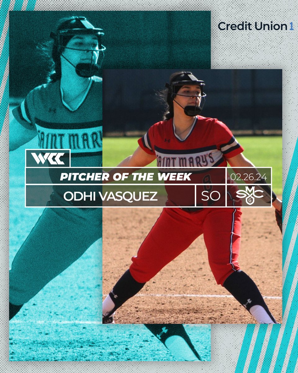 The @MyCreditUnion1 #WCCsports 𝐒𝐨𝐟𝐭𝐛𝐚𝐥𝐥 𝐖𝐞𝐞𝐤𝐥𝐲 𝐀𝐰𝐚𝐫𝐝𝐬 ‼️ ⭐️Adele Braun, @lmulionsSB ⚡️Odhi Vasquez, @GaelsSoftball 🗒️ bit.ly/4bPS6SY