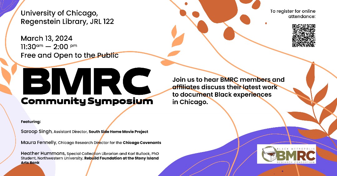 You will not want to miss the BMRC COMMUNITY SYMPOSIUM on March 13 at 11:30 am CT. Join us onsite or virtually. See flyer for more details. If planning to attend virtually, please register using the QR code provided.