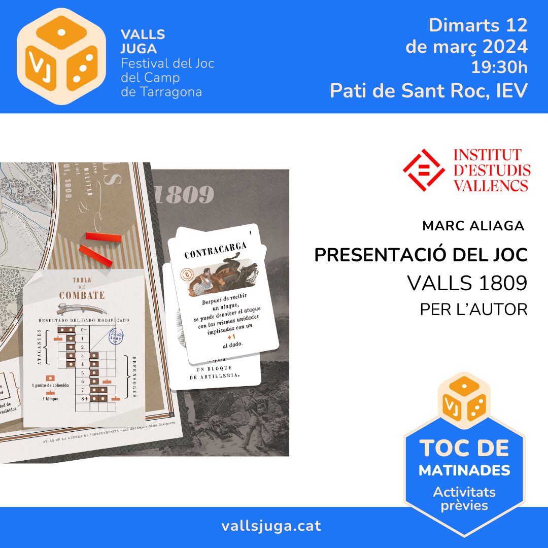 VallsJuga's tweet photo. Queden només dues setmanes per la Inauguració del Festival #VallsJuga i és per això que avui us volem mostrar totes aquelles activitats en las que podreu participar de dilluns a divendres, recollides dins del #TocdeMatinades @HotelVader @AliensConserva @HoraLudica https://t.co/ynBOVW38U2
