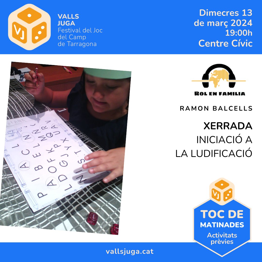 VallsJuga's tweet photo. Queden només dues setmanes per la Inauguració del Festival #VallsJuga i és per això que avui us volem mostrar totes aquelles activitats en las que podreu participar de dilluns a divendres, recollides dins del #TocdeMatinades @HotelVader @AliensConserva @HoraLudica https://t.co/ynBOVW38U2
