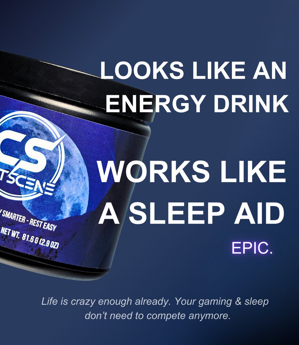 CutSceneSleep's tweet image. Let's be honest. Once you hit your +25s, gaming and life start to compete, especially when it comes to getting that crucial quality sleep you need. 

That's why we designed the exact opposite of GFUEL.  All natty, USA made, sugar-free, and freaking tasty. 
Get it now.
#gamers