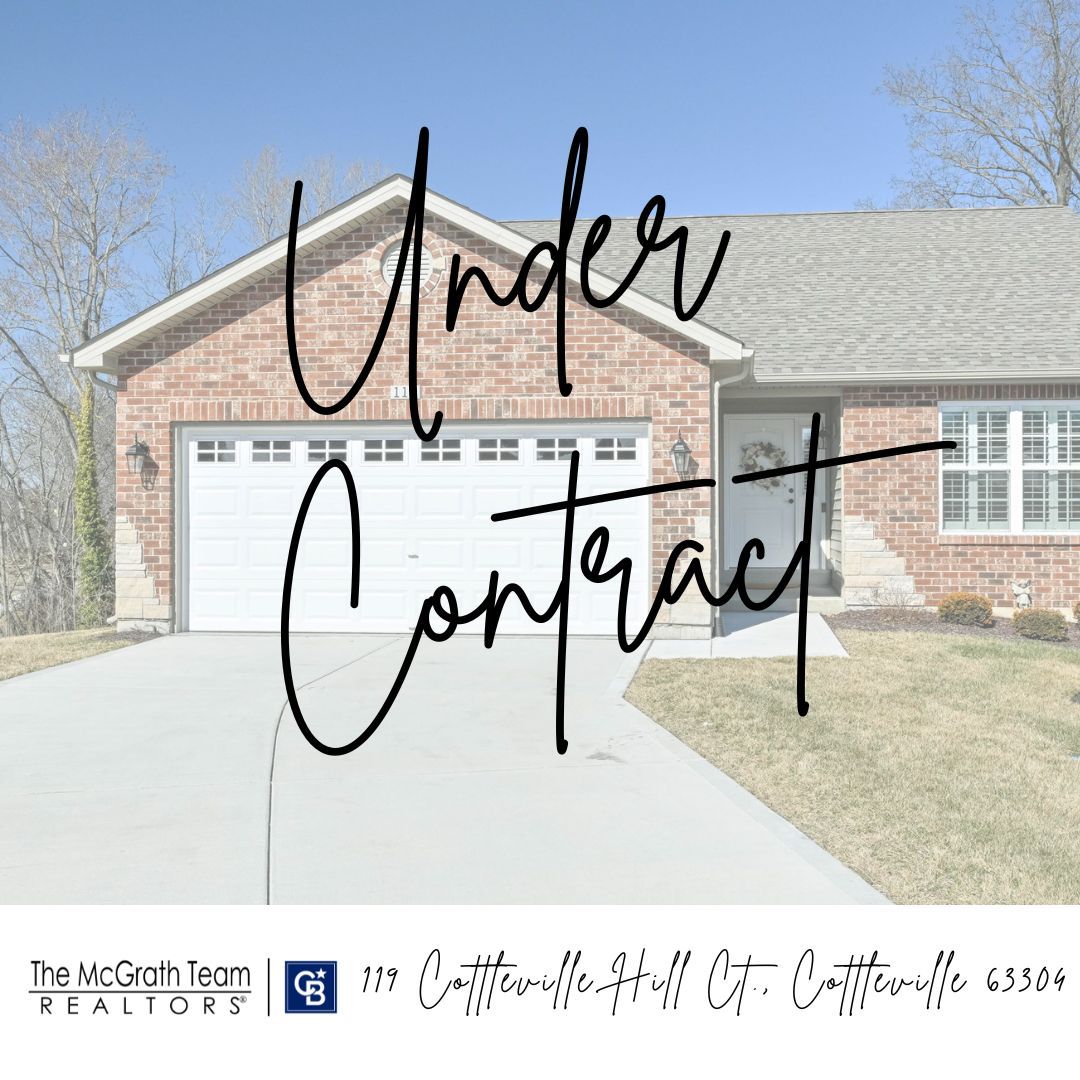 Another happy seller under contract in Cottleville! 🎉 

#undercontract #cottlevillemo #themcgrathteam #stlrealestate #coldwellbankerrealtygundaker #stlrealtors #mcgrathteamrealtors #stcharlesrealestate #stcharlesrealtors