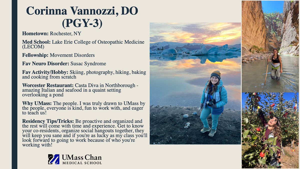 Resident Spotlight! 💫
Meet Corinna Vannozzi, DO (PGY-3)!! 

#Neurology #Neurotwitter #NeuroMatch #Match2024 #Residency