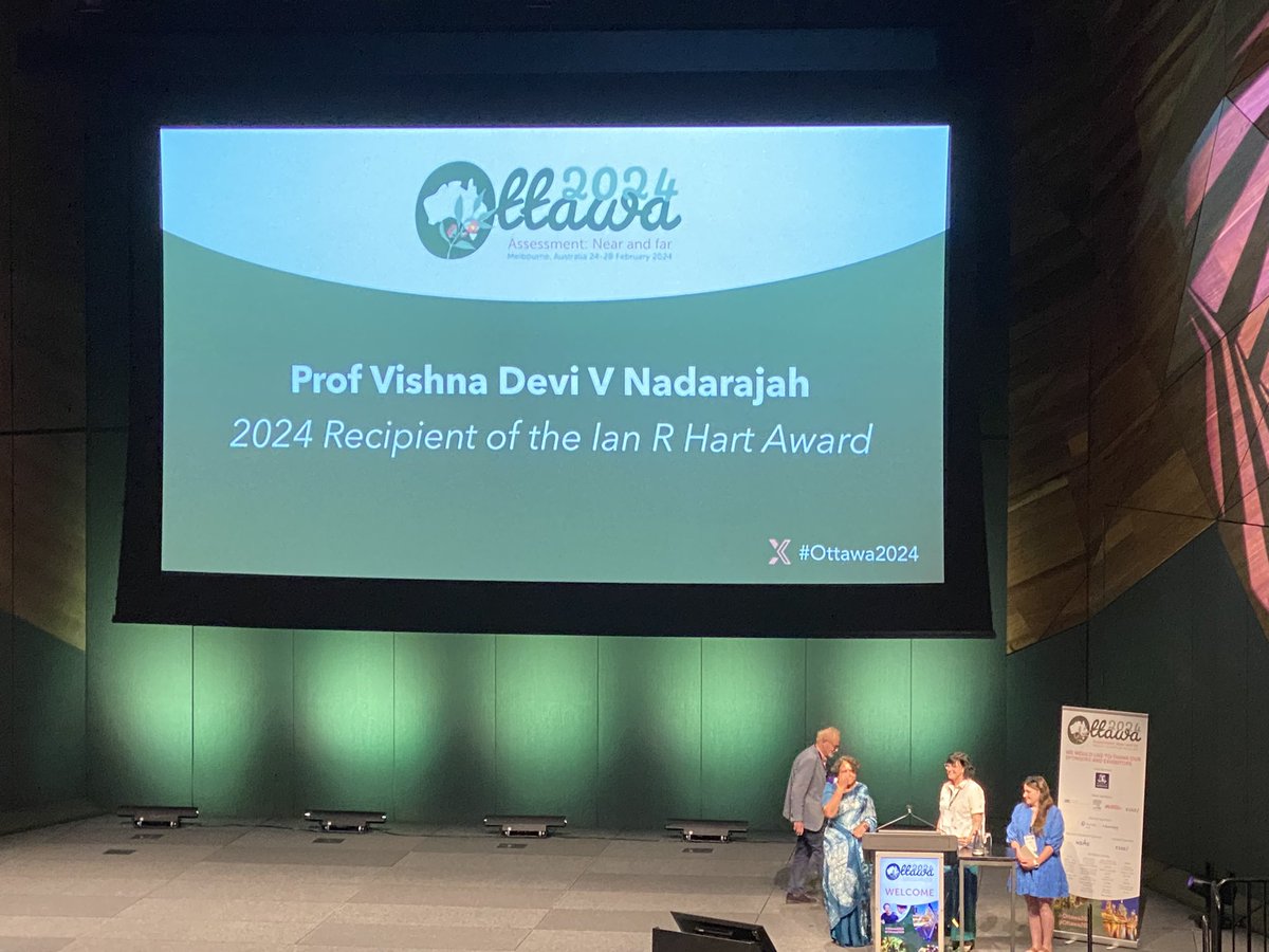 Our course graduate @Doc_Mac19 interviews 2024 Ian Hart award recipient Prof @VishnaDevi Provost @NUMedMalaysia a wonderful, humble, astute, inspiring and learned leader in #medicaleducation @ottawa2024 #ottawa2024 @newcastleuni Congratulations!