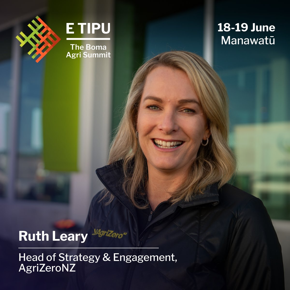 Introducing E Tipu 2024 speaker Ruth Leary 🔥

Head of Strategy &amp; Engagement at AgriZeroNZ, Ruth Leary champions the convergence of science and commerce to pioneer real-world solutions that enhance agricultural sustainability and profitability. 

Bio: bit.ly/3OVFGPv