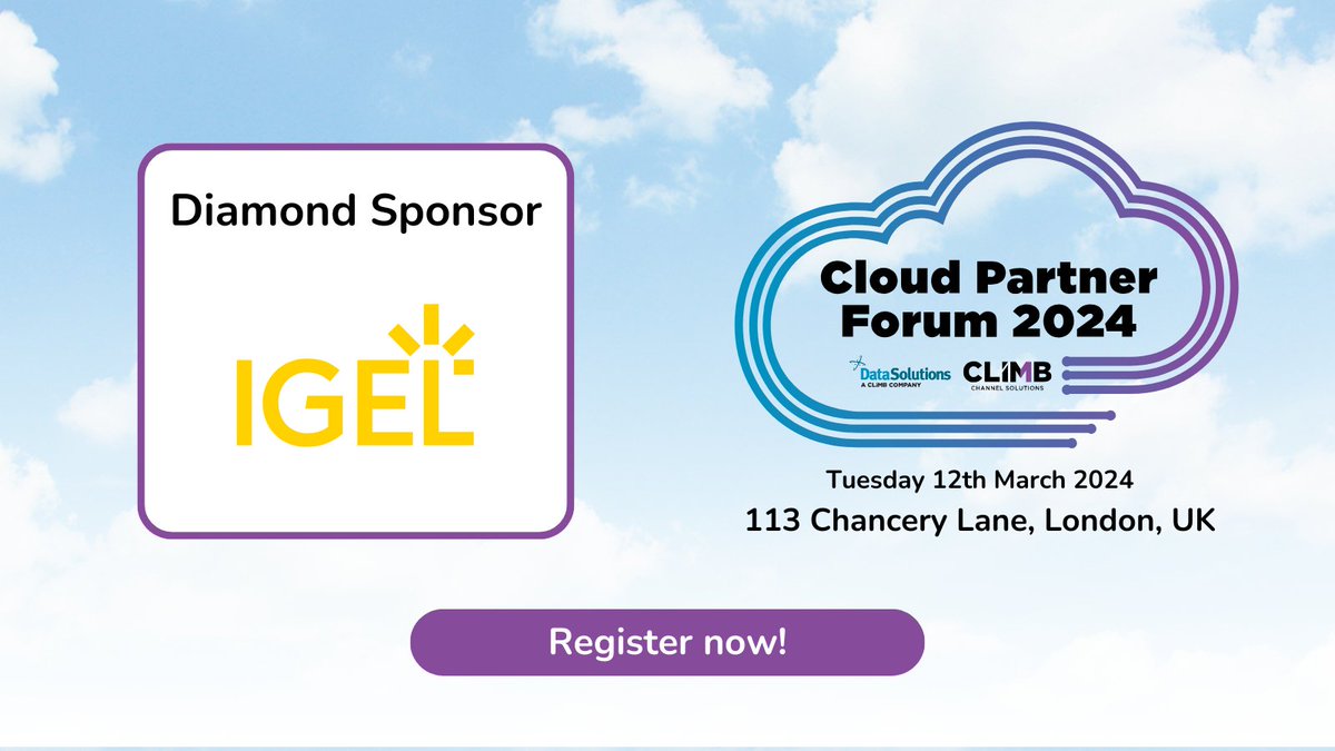 Whimsicali's tweet image. IGEL are delighted to announce that we will be attending this year’s Cloud Partner Forum 2024!J oin us on Tuesday 12th March at 113 Chancery Lane, bit.ly/3wkx0vR#ClimbW… #CloudPartnerForum2024 #ClimbChannelSolutions #DataSolutions  bit.ly/3uMKMXA