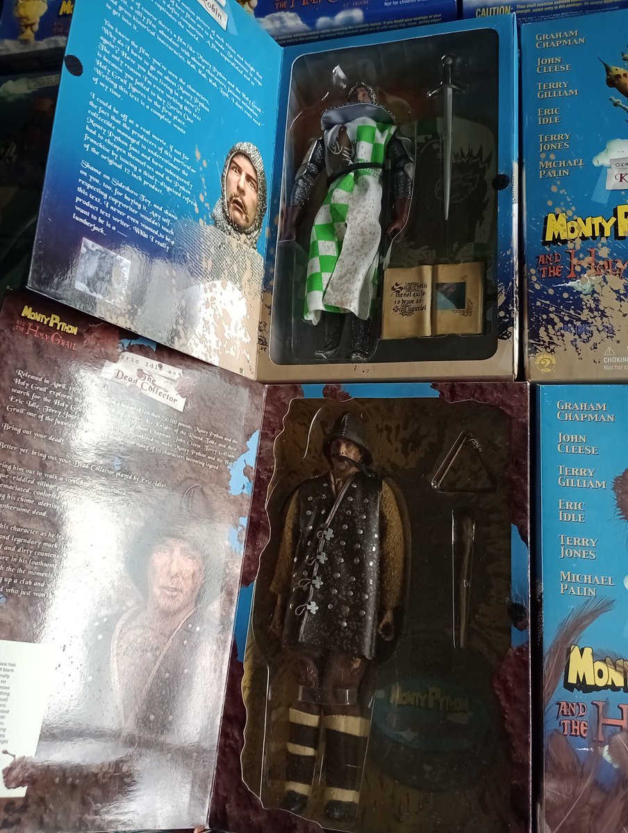 Fatbobtarn's tweet photo. @EricIdle sad to be selling my Eric's but I really need a holiday and the family comes before my toys..... Apparently. https://t.co/r1CfQFF66S