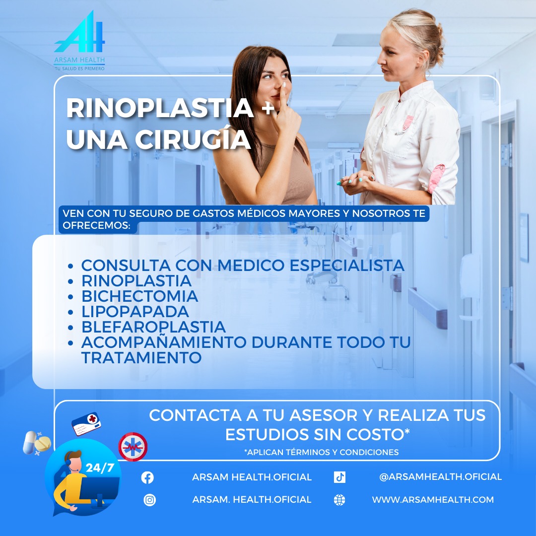 AlejandraArsam's tweet image. Si tienes problemas para respirar correctamente lleva a cabo tu tratamiento con nuestros especialistas en otorrinolaringología 👃

#arsamhealth #SeguroDeGastosMédicosMayores #sgmm #salud #bienestar #belleza #cirugia #otorrinolaringología #rinoplastia #bichectomia #lipopapada