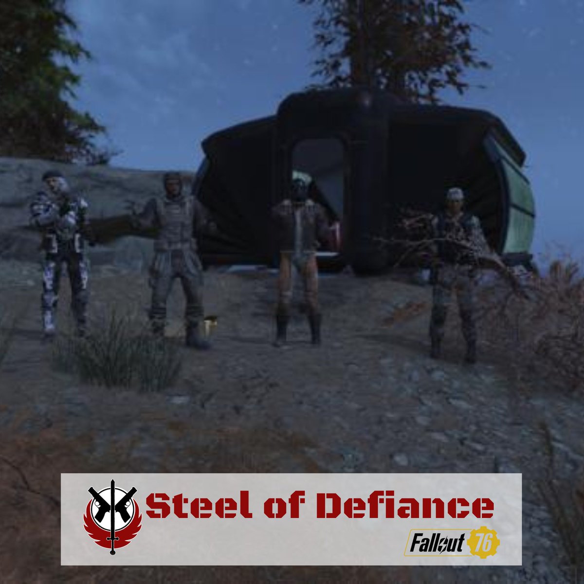 SDefiance75025's tweet photo. Join the ranks of the legendary Steel of Defiance - the oldest and most renowned Brotherhood of Steel RP group on Discord and #Fallout76! All platforms.  To join the Steel of Defiance on Discord: https://t.co/XkuSZNo6uU #fallout #brotherhoodofsteel #falloutbos #milsim https://t.co/6S5uEaX3rb