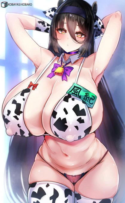 授業中の廊下を牛コスで薄布越しにカリカリされてスケベ声我慢しながら、先生と2人で保健室のベッドまでお散歩している、先生のいいなり真面目風紀委員長さん🐮💕 