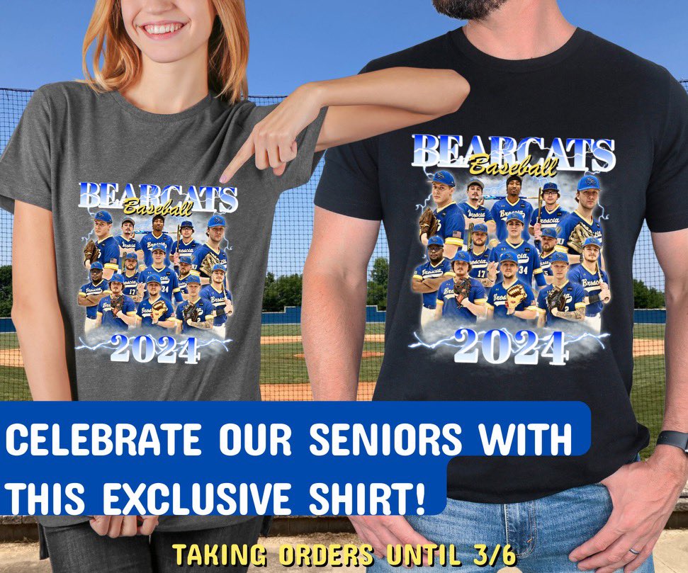 Order your 2024 Brescia Baseball T-Shirt today! Proceeds from this fundraiser will benefit the Bearcat Baseball program and help fund Senior Day activities! Ordering ends March 6th,

brescia.edu/2024-brescia-b…