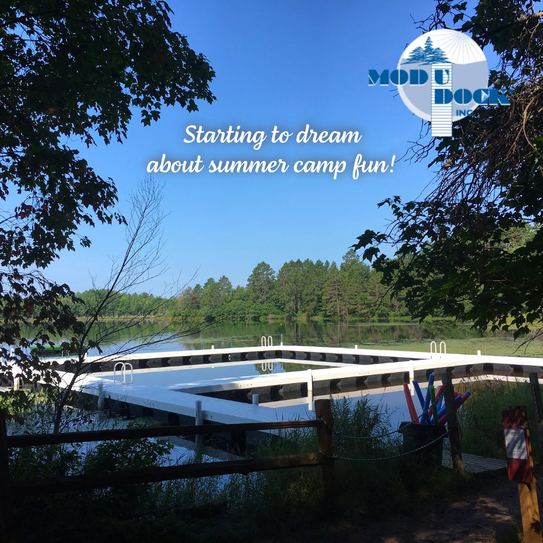 It's that time of year again!  Time for parents to register their children for #summercamp.  And a time of expectation and excitement for kids as they start thinking of the summer to come. #modudock #camp #scoutcamp #floatingdock