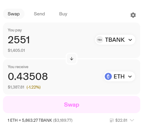SamuMartinFesty's tweet photo. stake $TBANK https://t.co/KwLktQsR2b https://t.co/HnOdQbAnJ1