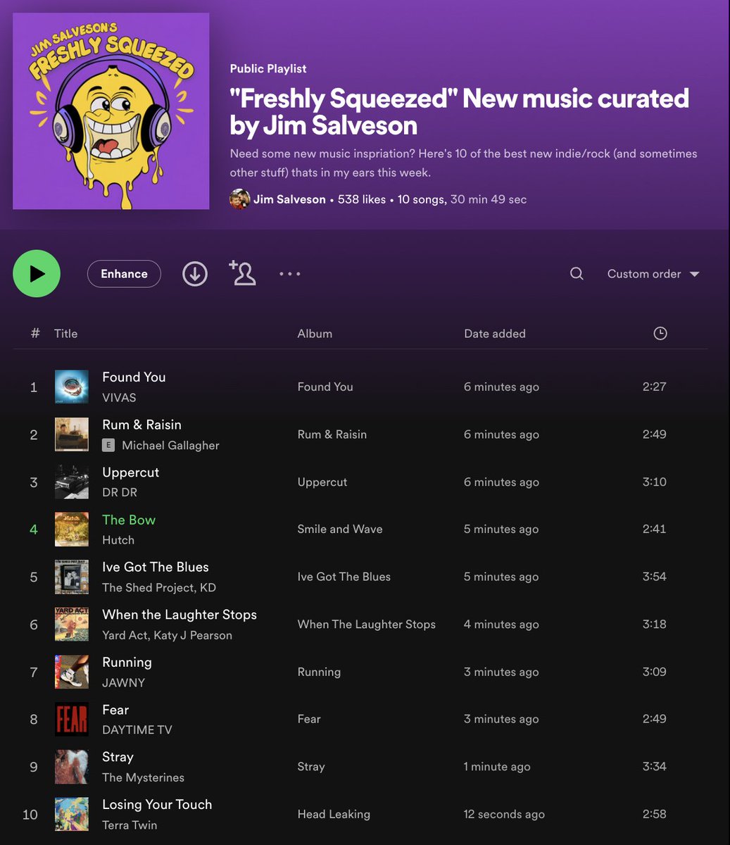 A marginally late new music playlist for this week but still CRAMMED with 10 awesome new tunes!

Listen on <a href="/Spotify/">Spotify</a> and follow so its handy when you need to find some fresh sounds (updated weekly).

open.spotify.com/playlist/76Qbr…