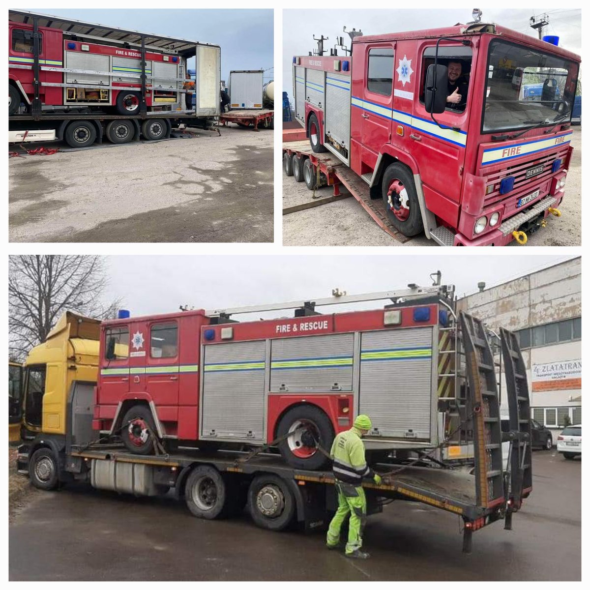 💙 Fire truck donated by Fire Protection Ireland finally arrived to Ukraine! 
💛 Many thanks to all involved for helping deliver this incredable donation to Ukraine 🙏