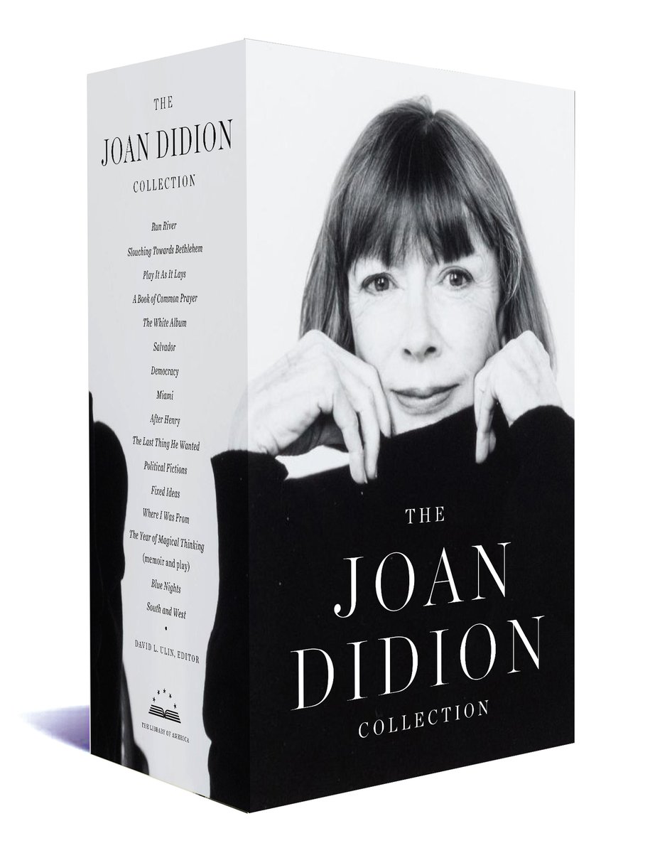 David Ulin (@davidulin) on Twitter photo On November 19, <a href="/LibraryAmerica/">Library of America</a> will publish the final volume of our Didion project: Memoirs & Later Writings.
Concurrently, all three volumes will also be collected into this absolute banger of a box set.
I'm so excited, I can hardly contain myself. On November 19, <a href="/LibraryAmerica/">Library of America</a> will publish the final volume of our Didion project: Memoirs & Later Writings.
Concurrently, all three volumes will also be collected into this absolute banger of a box set.
I'm so excited, I can hardly contain myself.